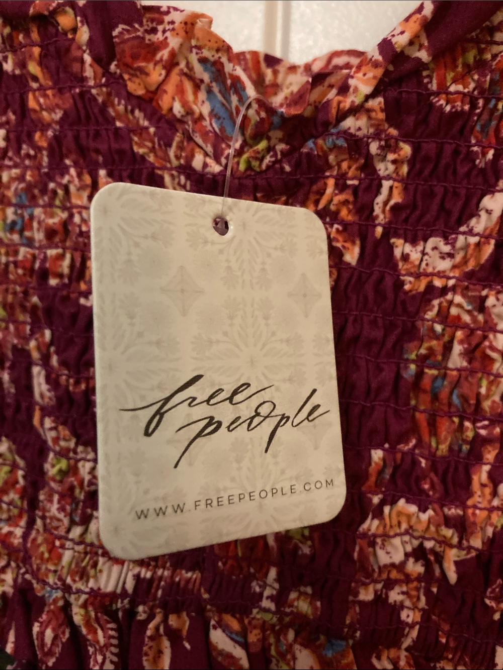 Free People Bluebell Maxi Dress Pink and Burgundy Floral in Colorway magenta Com - Picture 6 of 15